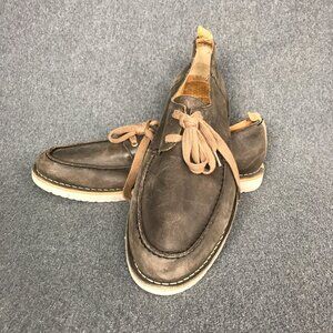 J Shoes Fairfax Brown Leather Moc Toe Lace Up Oxfords Casual Shoes Mens Size 13